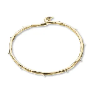 Brass and Ss Dots Openable Bangle 3244