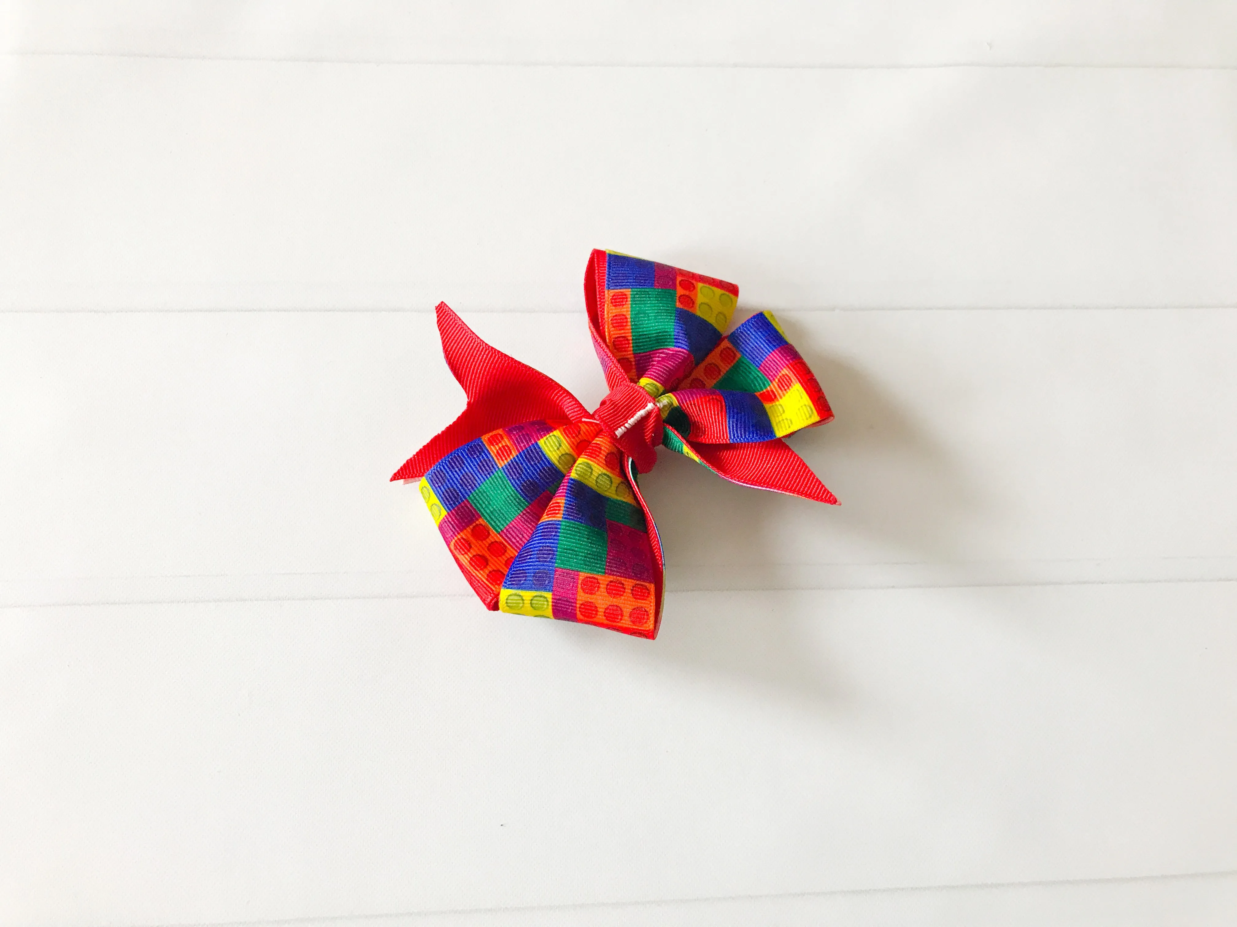 Building Block Pinwheel Hair Bow