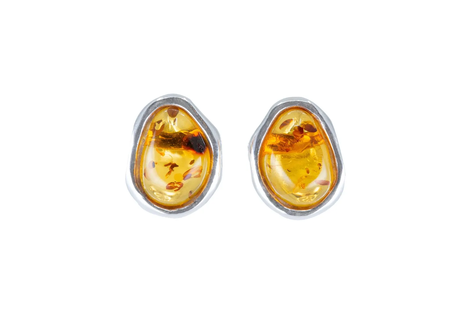 Buy Amber ELEMENTS Stud Earrings - Baltic Amber & Sterling Silver