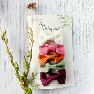 Charlotte Bow Snap Clip, Set of 5 | Pink Fruit
