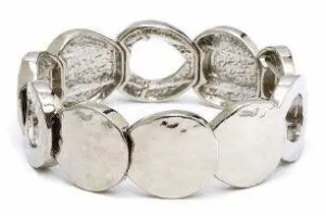 Circle Cut Out Bracelet Silver