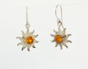 Citrine Sunburst Earrings