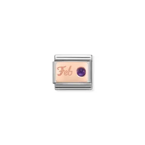 Classic February Amethyst Link - Rose Gold - 430508/02