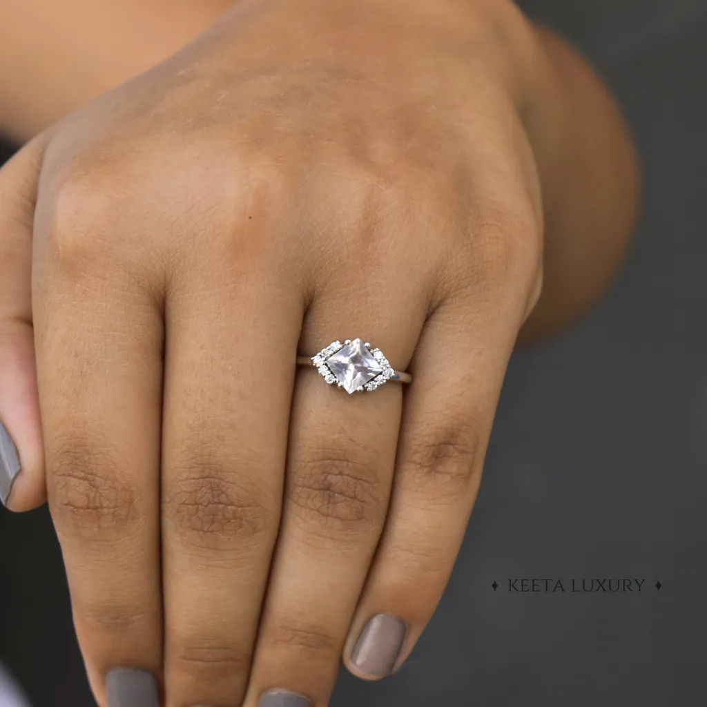 Classic Square - Rose Quartz Ring