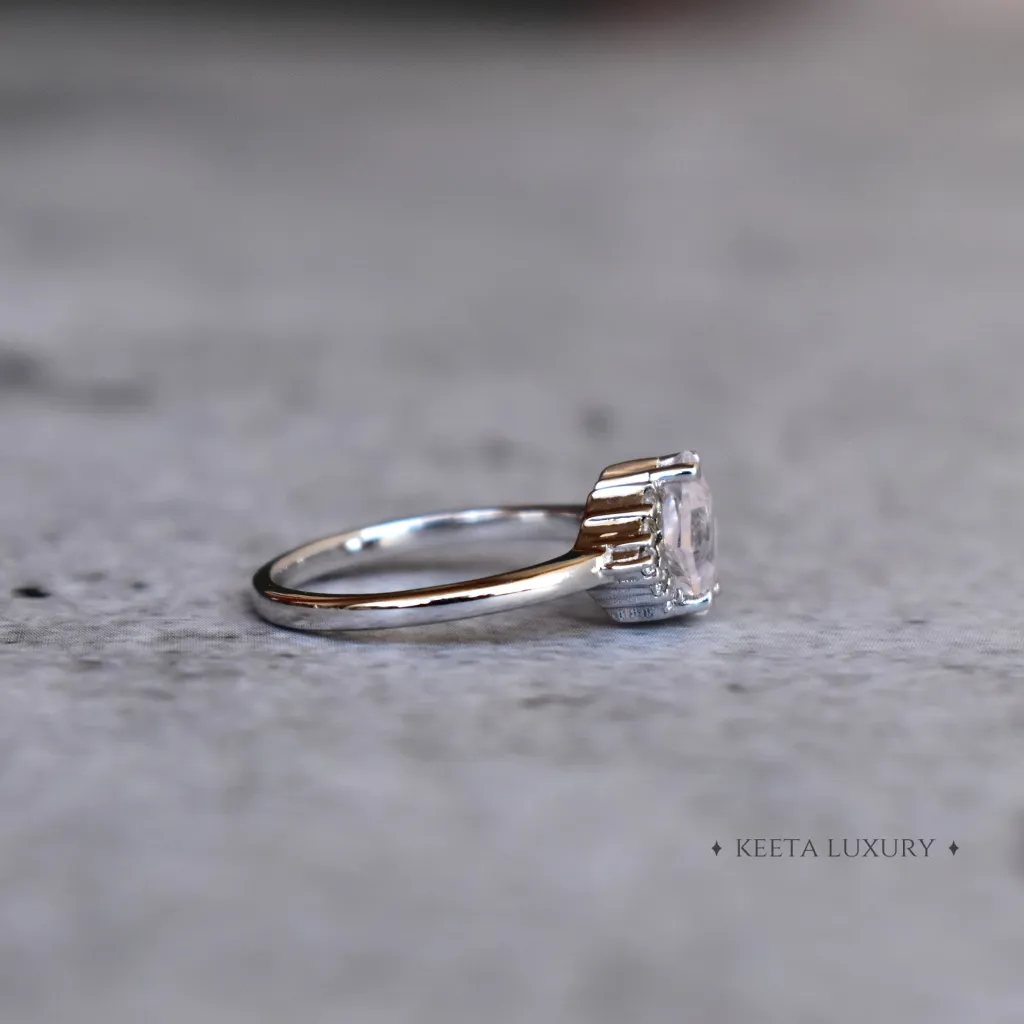 Classic Square - Rose Quartz Ring
