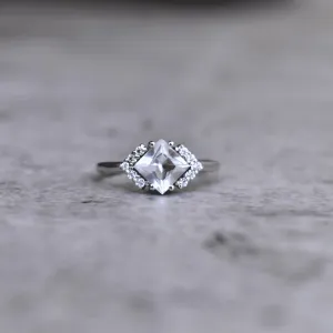 Classic Square - Rose Quartz Ring