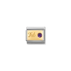 Composable Classic February Amethyst Link - Gold - 030519/02