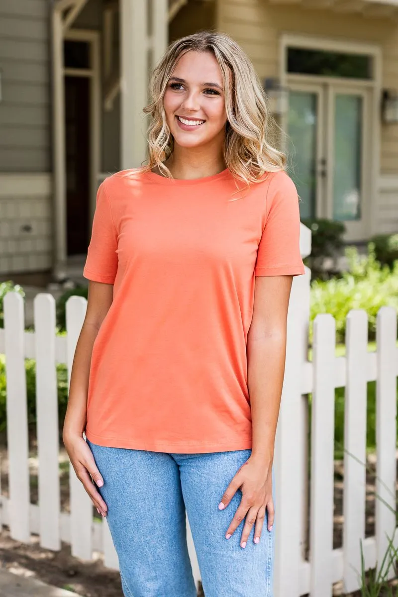 Coral Blank Tee