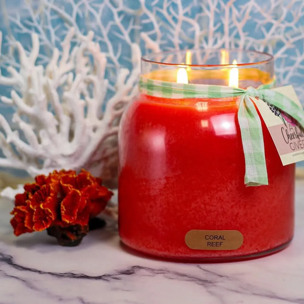 Coral Reef Scented Candle - 22 Oz, Double Wick, Mama Jar