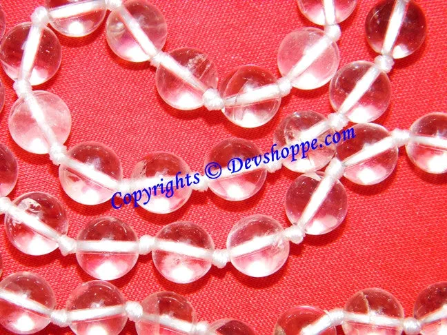 Crystal (Sphatik) mala of 54 1 beads , Premium quality beads 10 mm