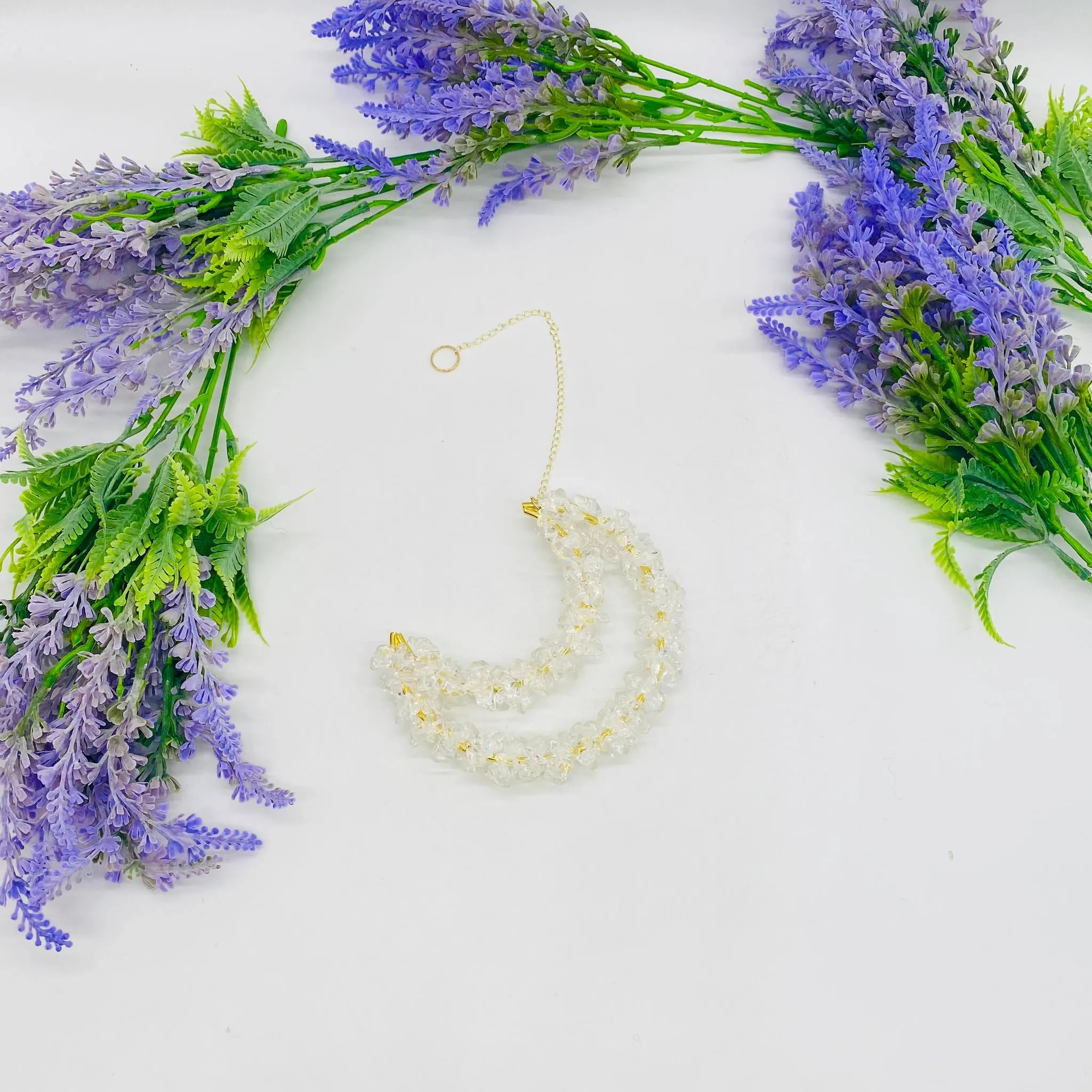 Crystal Suncatcher, Quartz Moon Hanging , Crystal Decor, Crescent Moon Crystal Hanging, Handmade Window Hanging, Feng Shui Decor