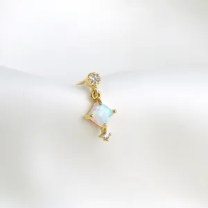 Cubic Opal Earpin