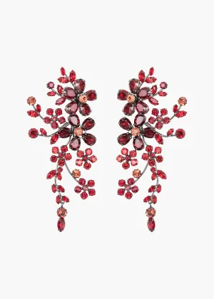 Darianna Earrings -- Gunmetal Ruby