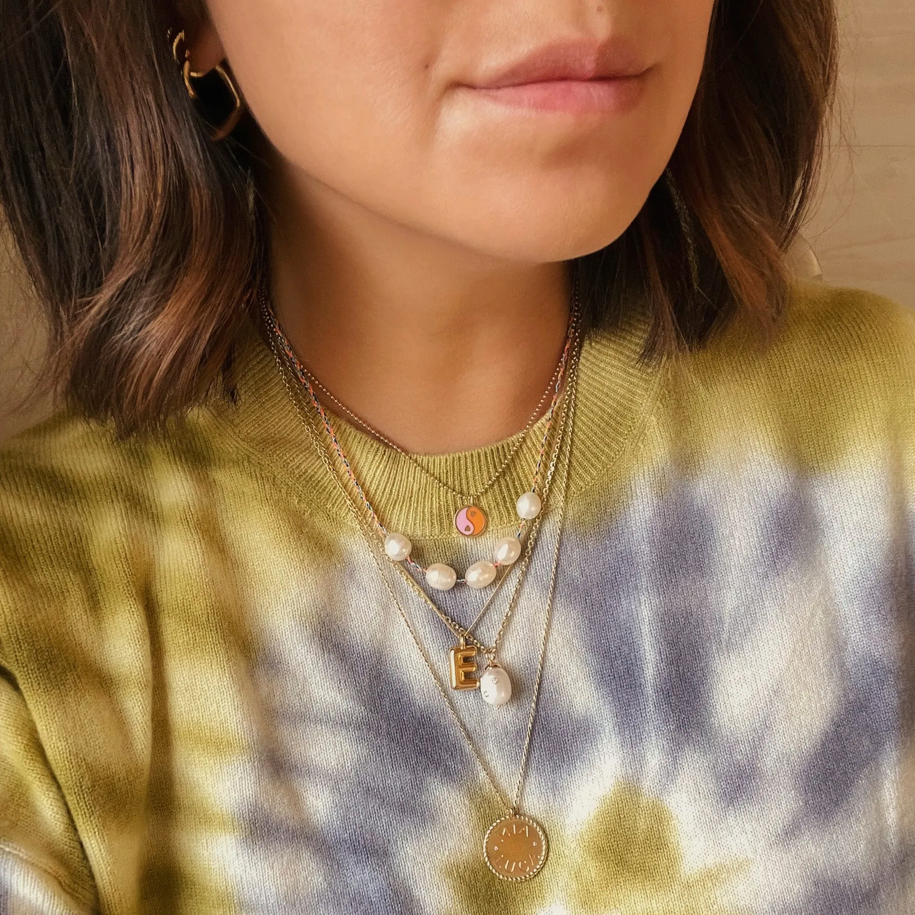 Diamond Baroque Pearl Drop Necklace