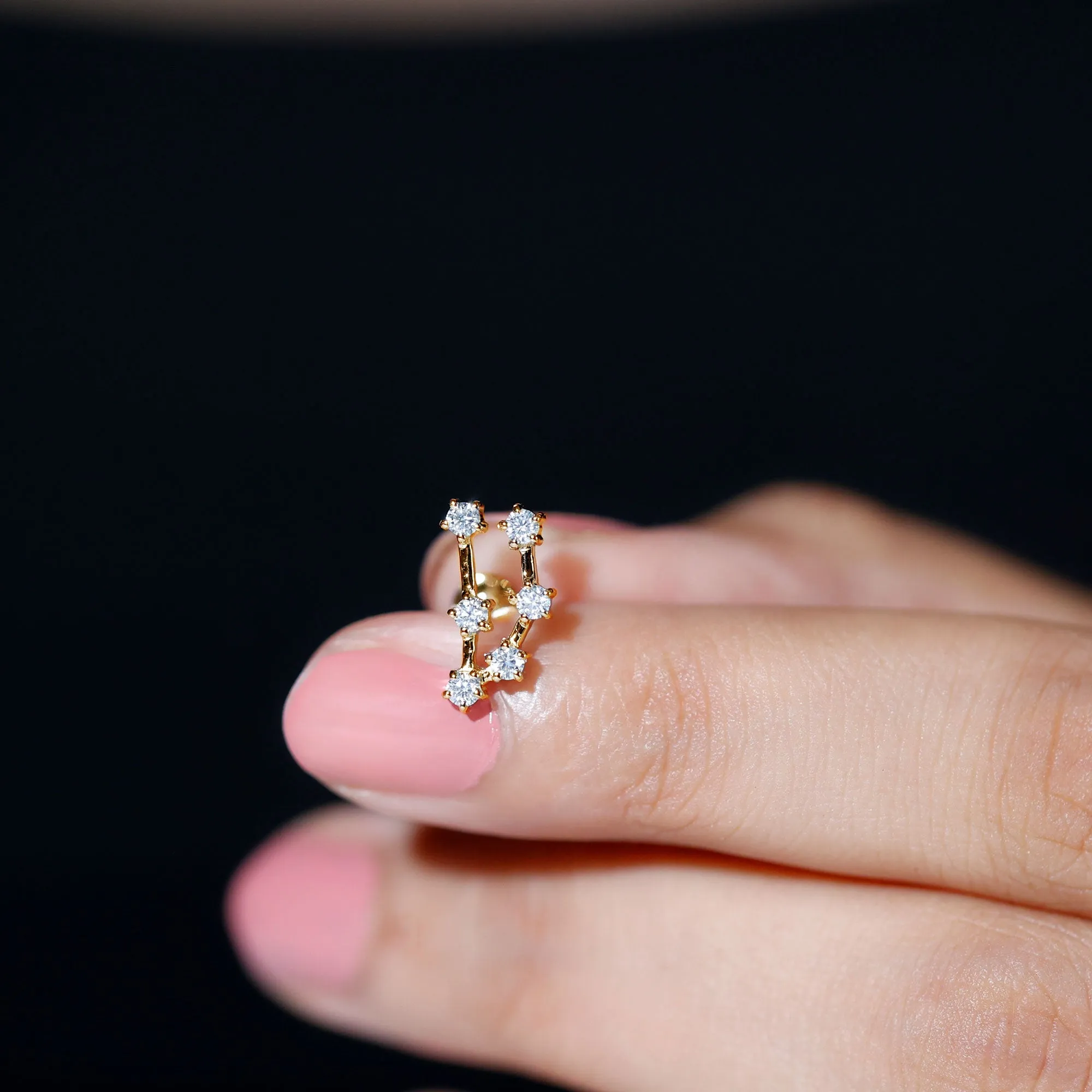 Diamond Capricorn Constellation Helix Piercing Earring