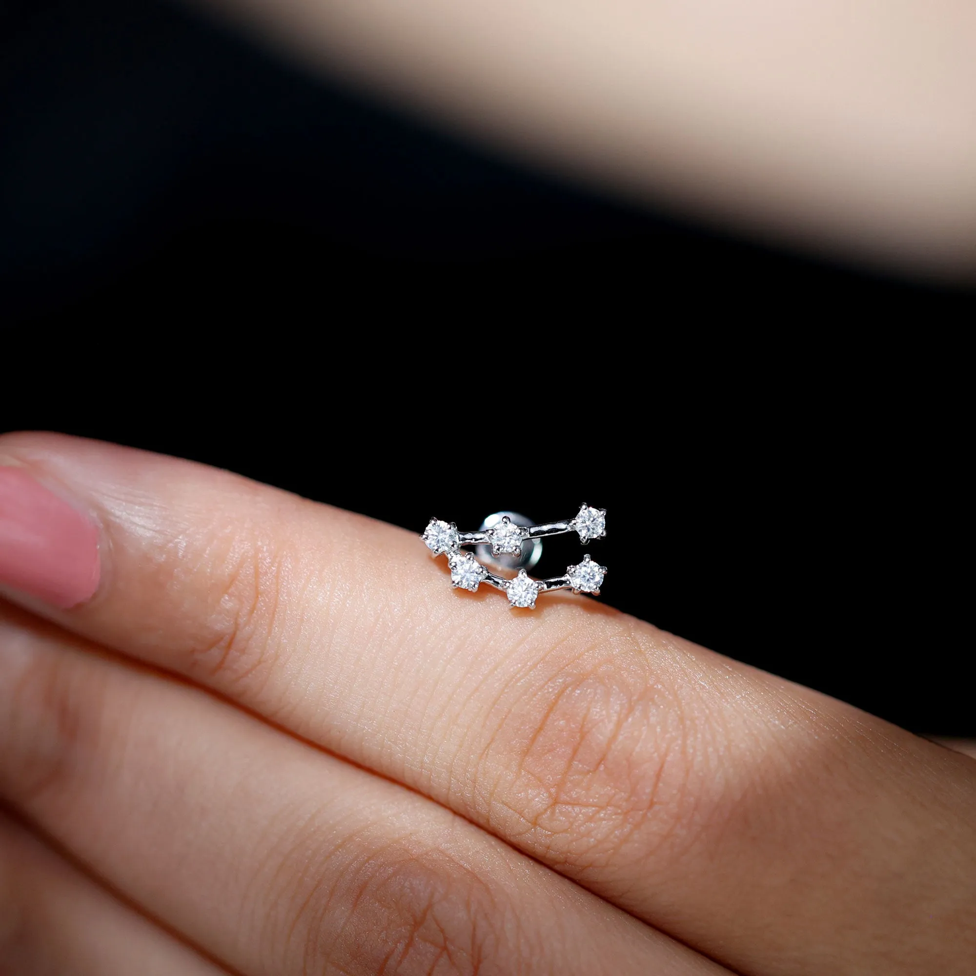 Diamond Capricorn Constellation Helix Piercing Earring