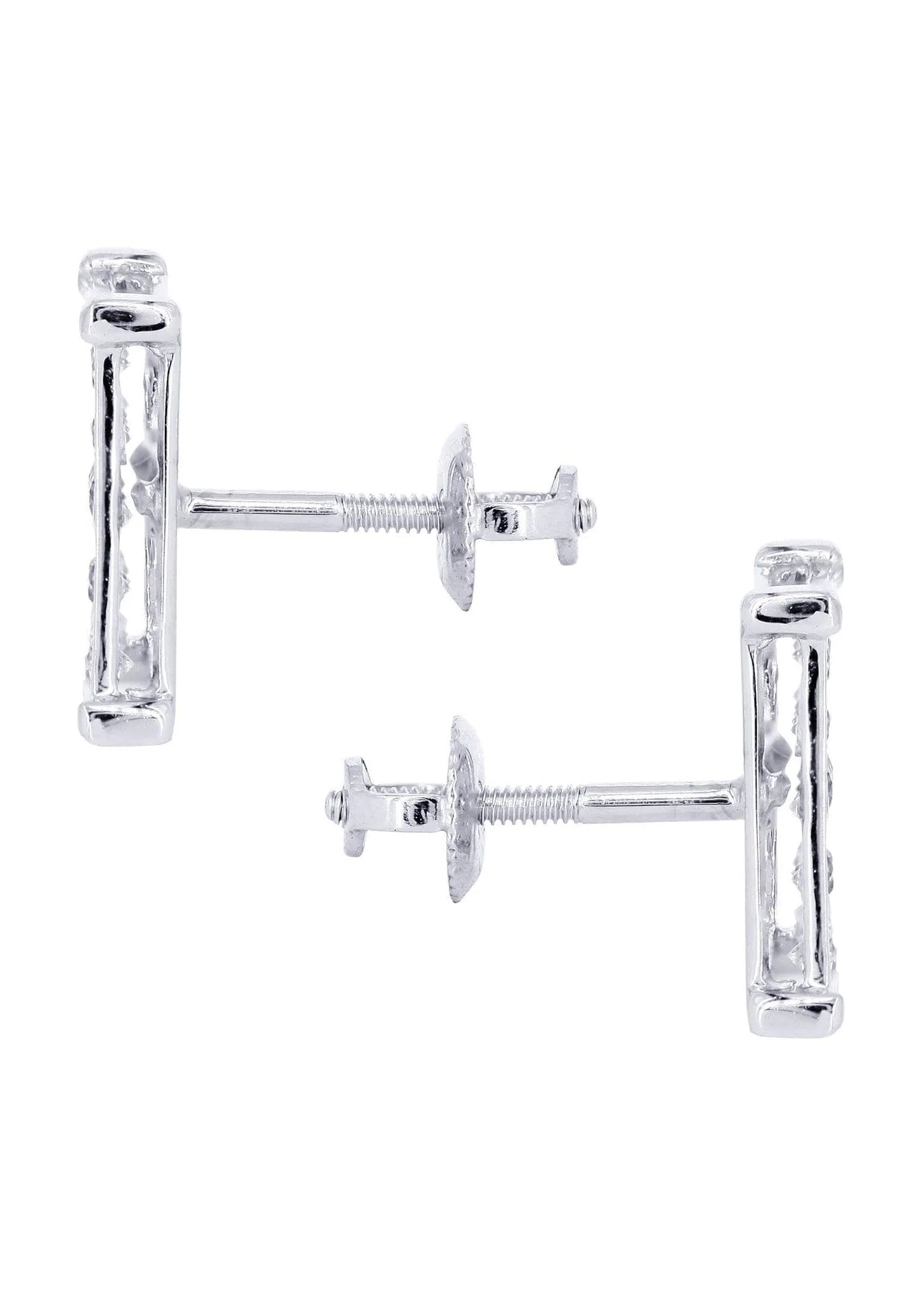 Diamond Earrings For Men | 0.65 Carats 14K White Gold