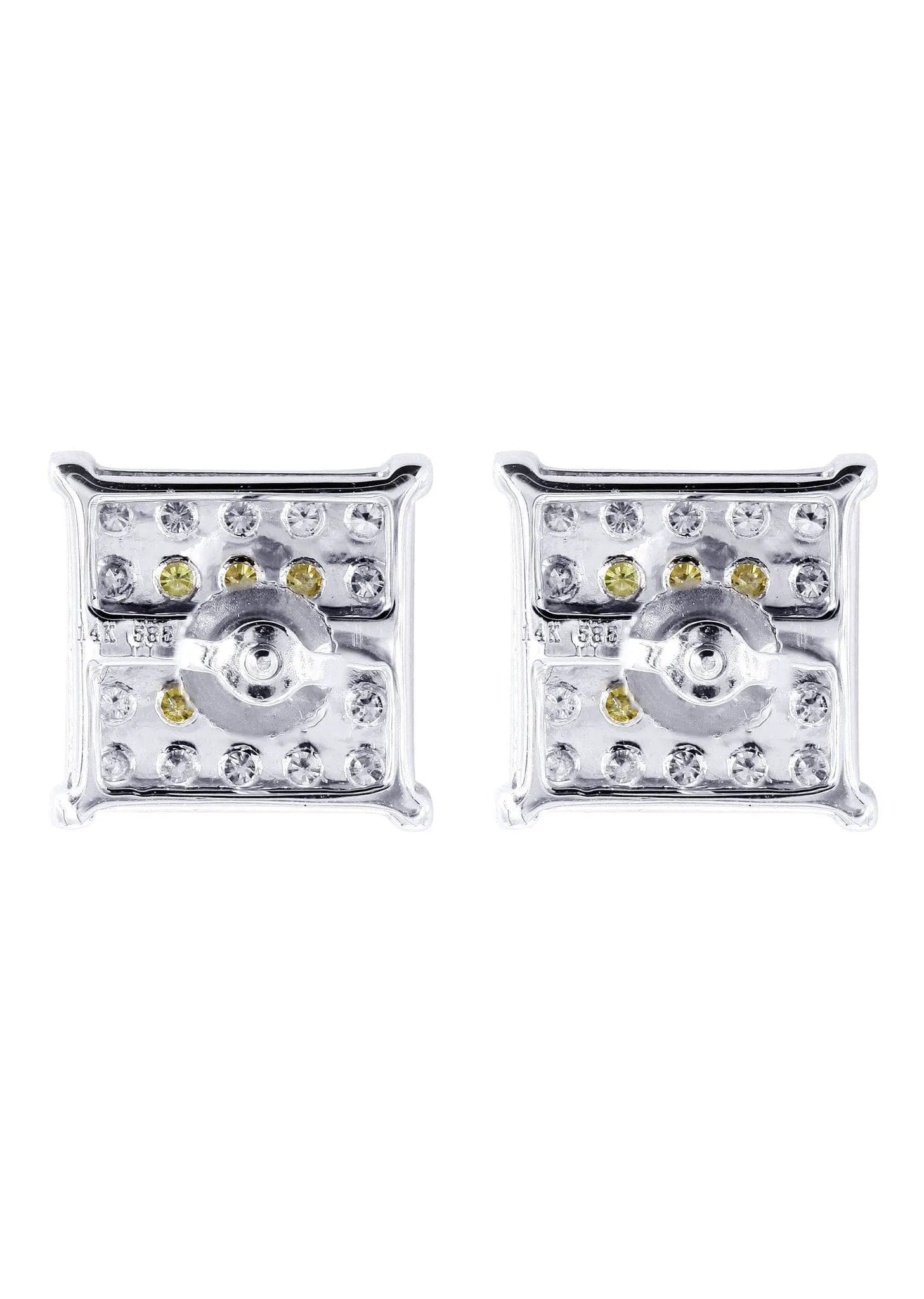 Diamond Earrings For Men | 0.65 Carats 14K White Gold