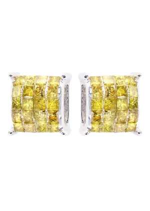 Diamond Earrings For Men | 1.02 Carats 14K White Gold