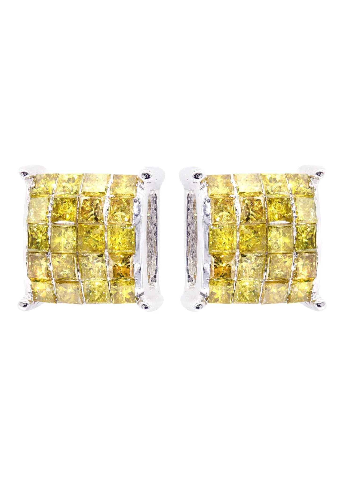 Diamond Earrings For Men | 1.02 Carats 14K White Gold