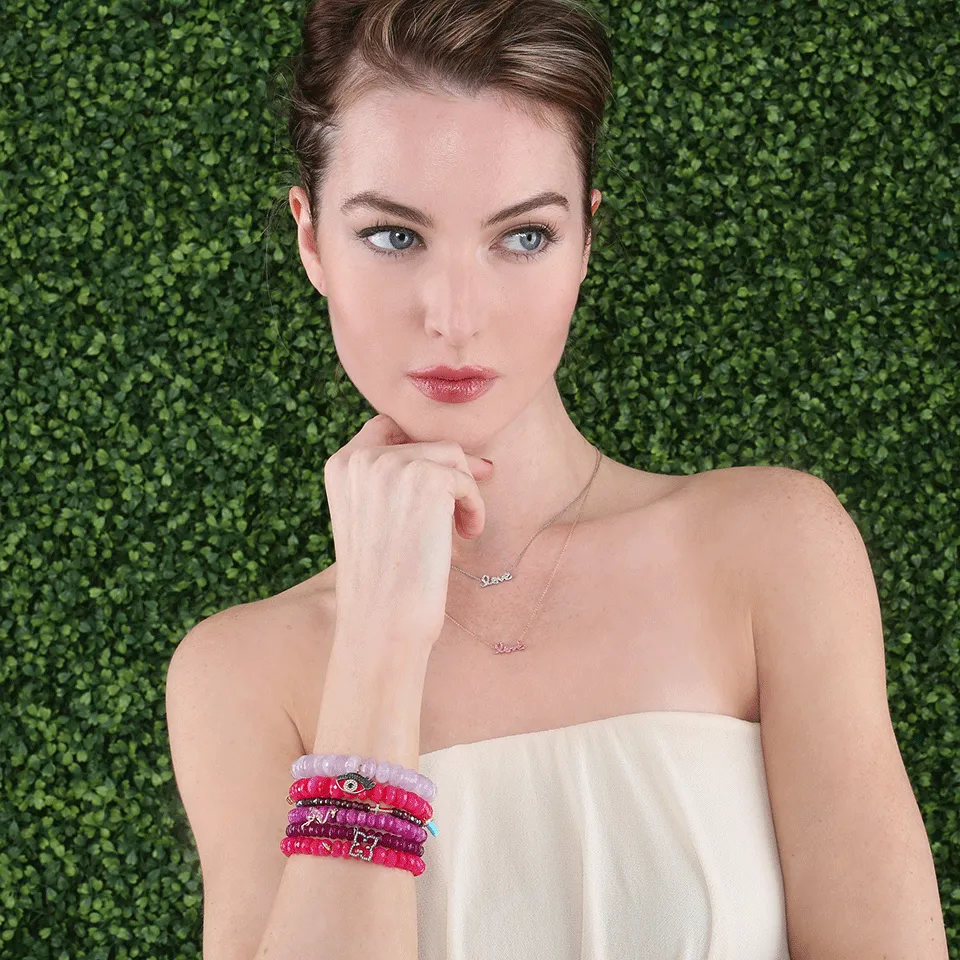 Diamond Evil Eye Beaded Bracelet