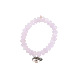 Diamond Evil Eye Beaded Bracelet