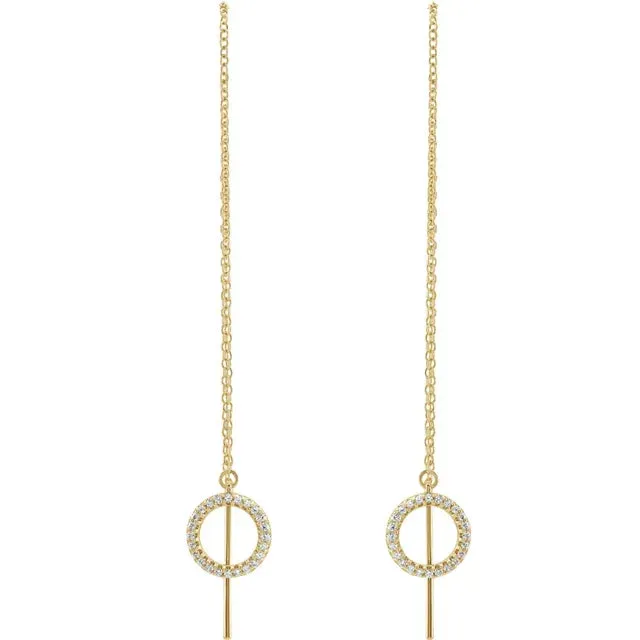 Diamond Geometric Chain Earrings
