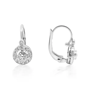 Diamond Halo Drop Earrings