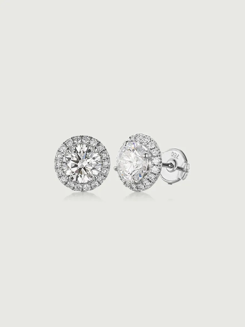 Diamond Halo Earrings