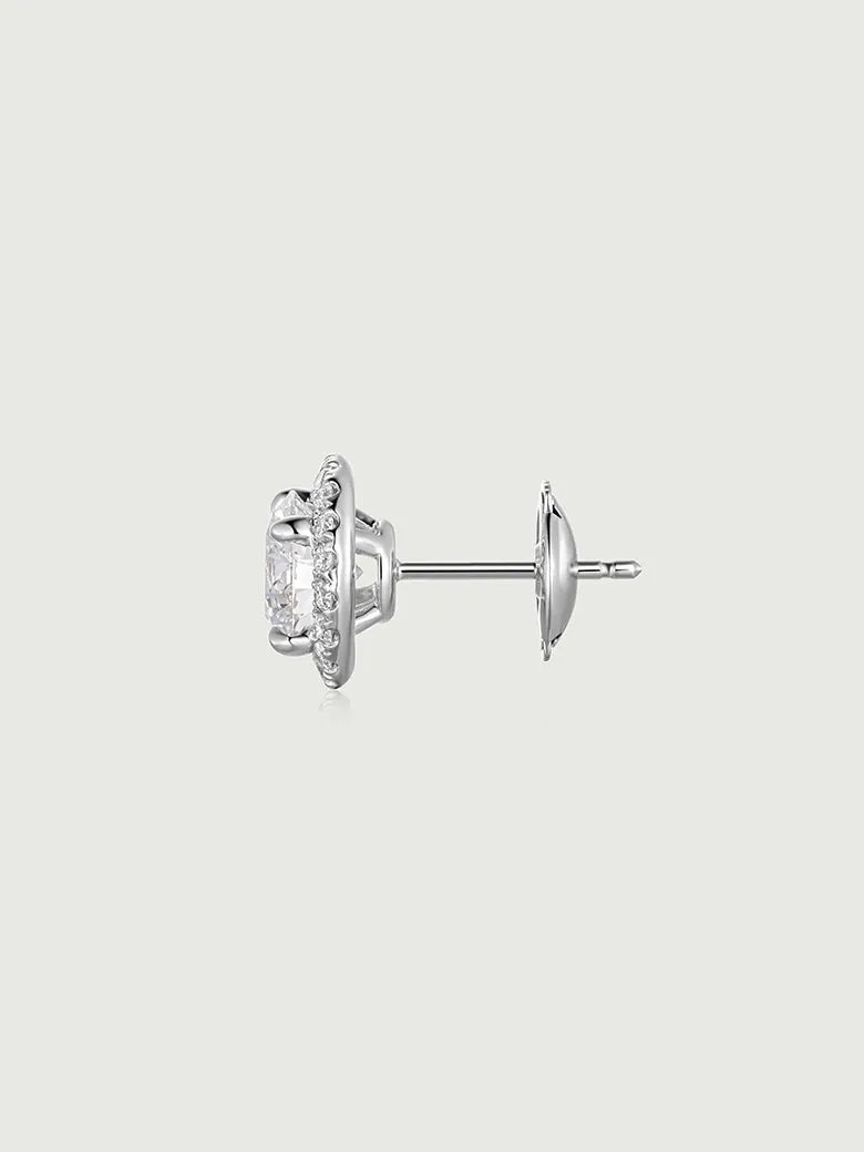 Diamond Halo Earrings