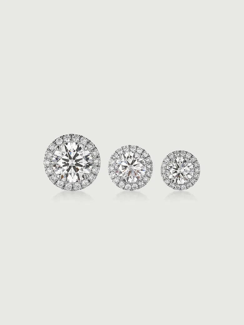 Diamond Halo Earrings