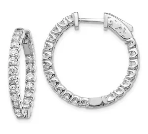 Diamond Hoops with Inside-Out Diamonds