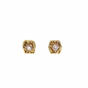 Diamond Textured Stud Earrings
