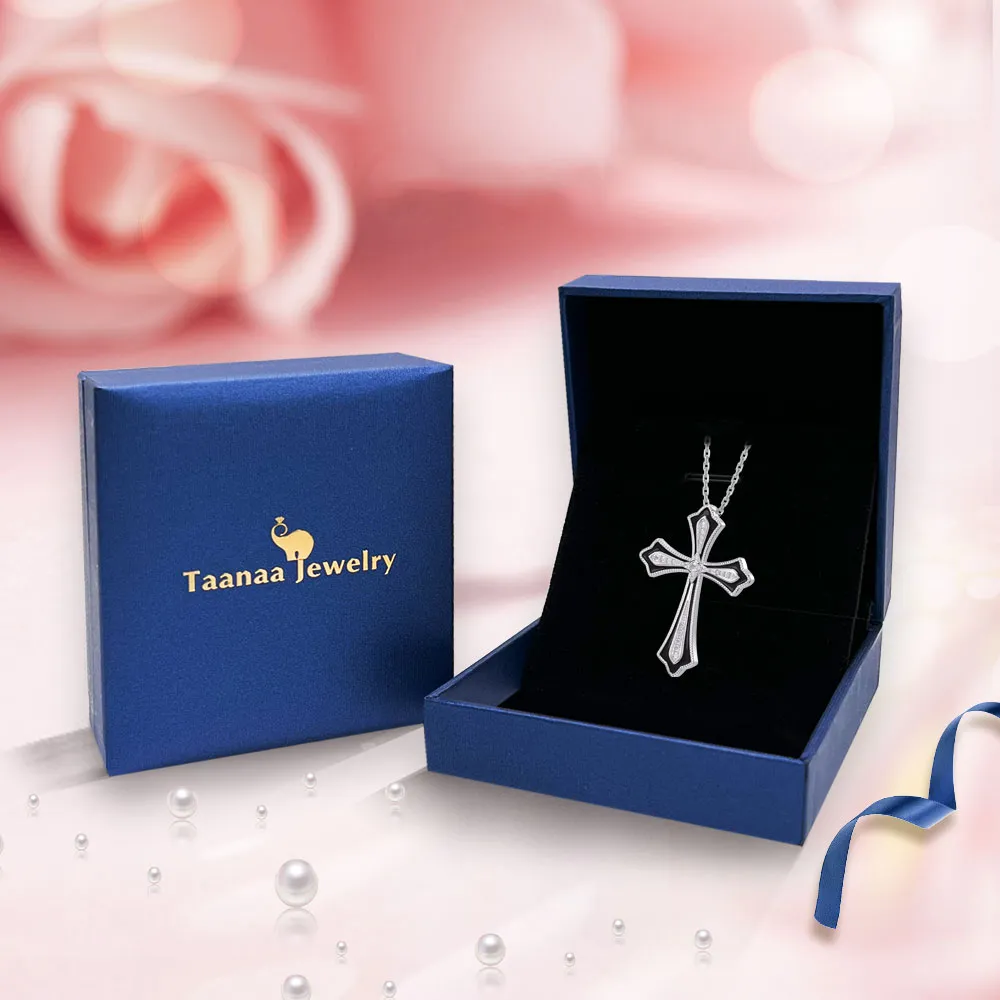 Enamel Cross Pendant Necklace Gift