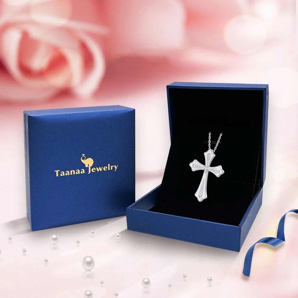 Enamel Cross Pendant Necklace Gift