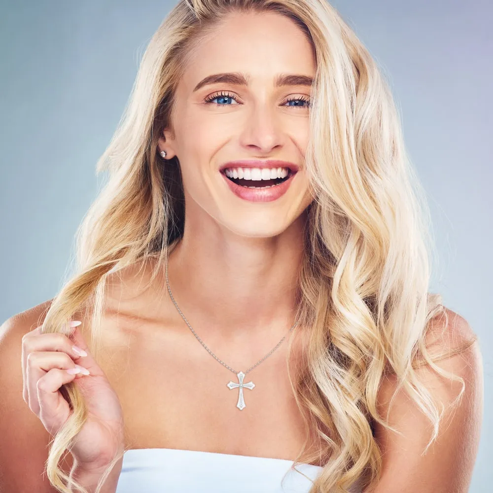 Enamel Cross Pendant Necklace Gift