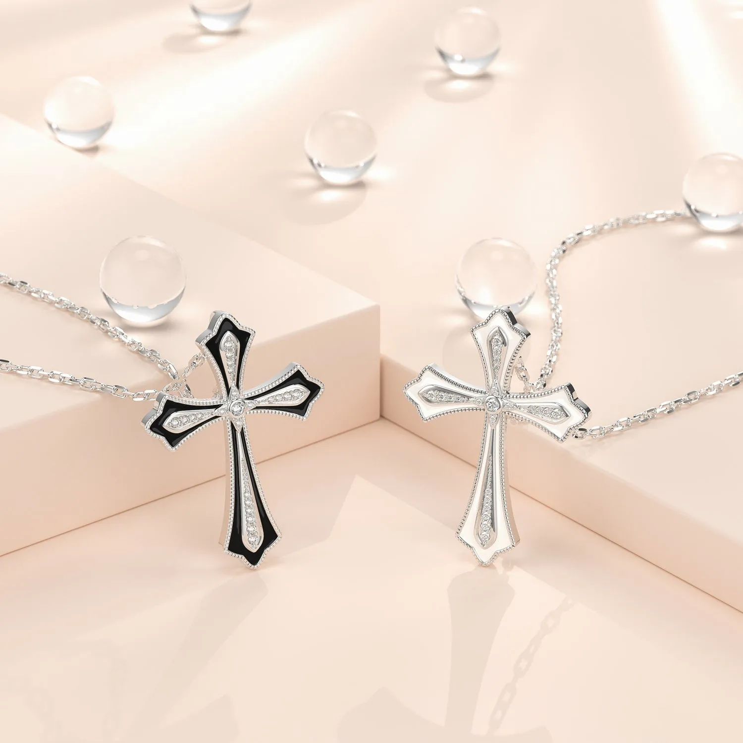Enamel Cross Pendant Necklace Gift