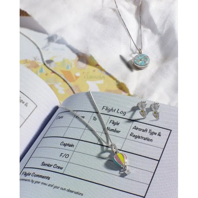 Enamel Hot Air Balloon Diamond Stud Earrings E6327