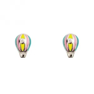 Enamel Hot Air Balloon Diamond Stud Earrings E6327