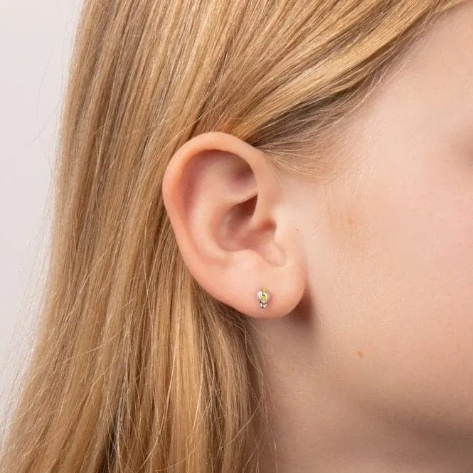 Enamel Hot Air Balloon Diamond Stud Earrings E6327