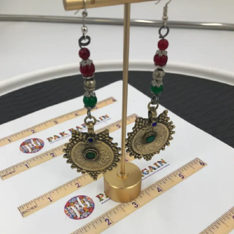 Ethnic Dangle Earrings With Coins