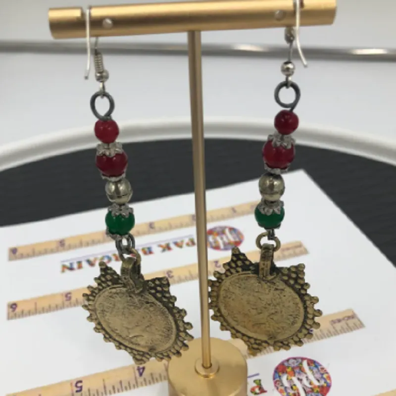 Ethnic Dangle Earrings With Coins