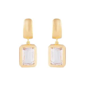 Fairley Crystal Cocktail Earrings - Gold