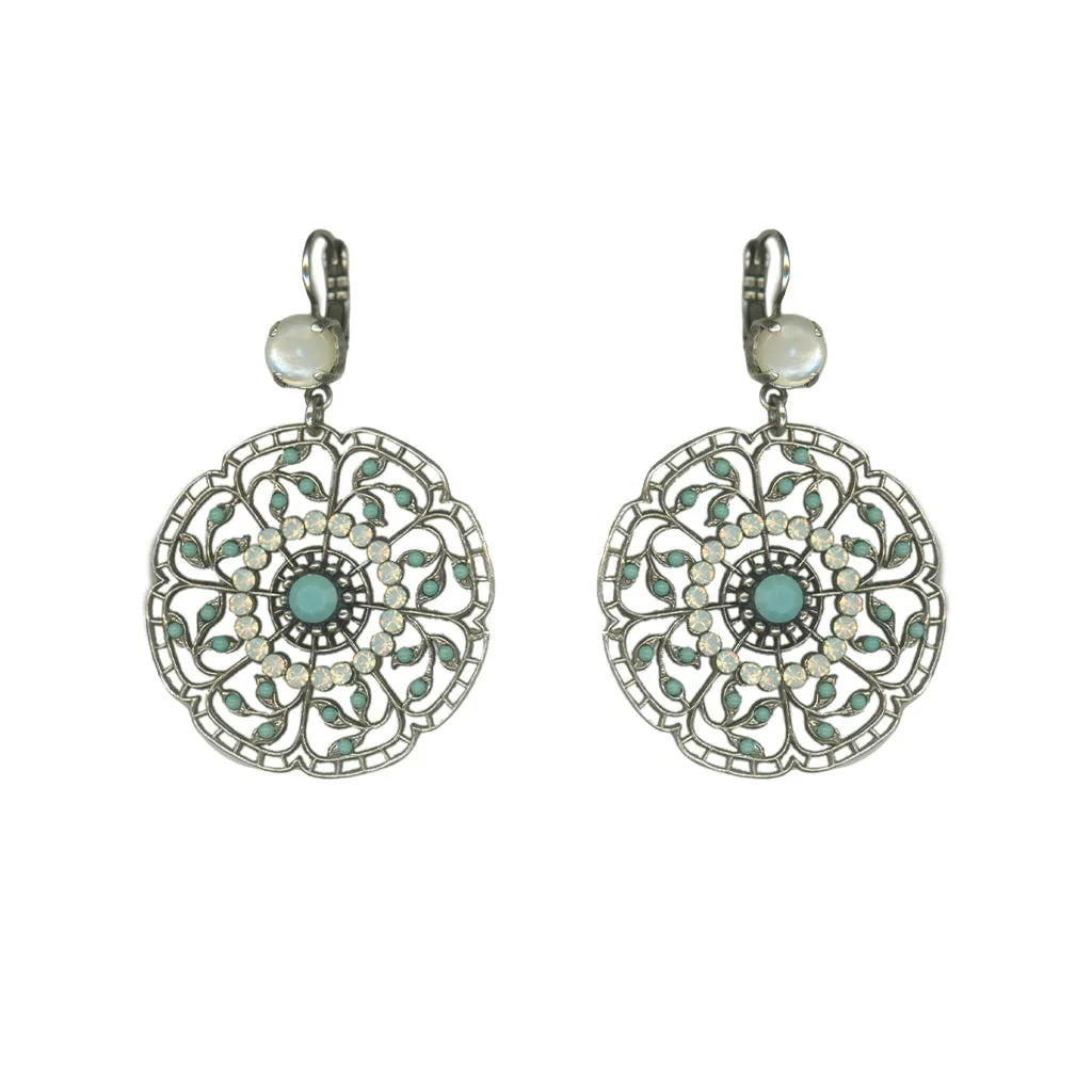 Filigree Leverback Earrings in "Aegean Coast" *Custom*