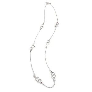 Flower bud long necklace