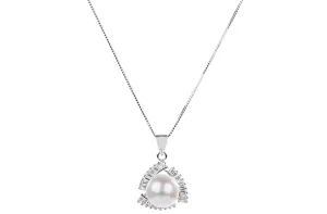 Freshwater Pearl Pendant and Sterling Silver (925) Chain Necklace 10mm
