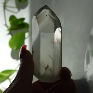 Garden Quartz Point, Lodolite Point (#3)