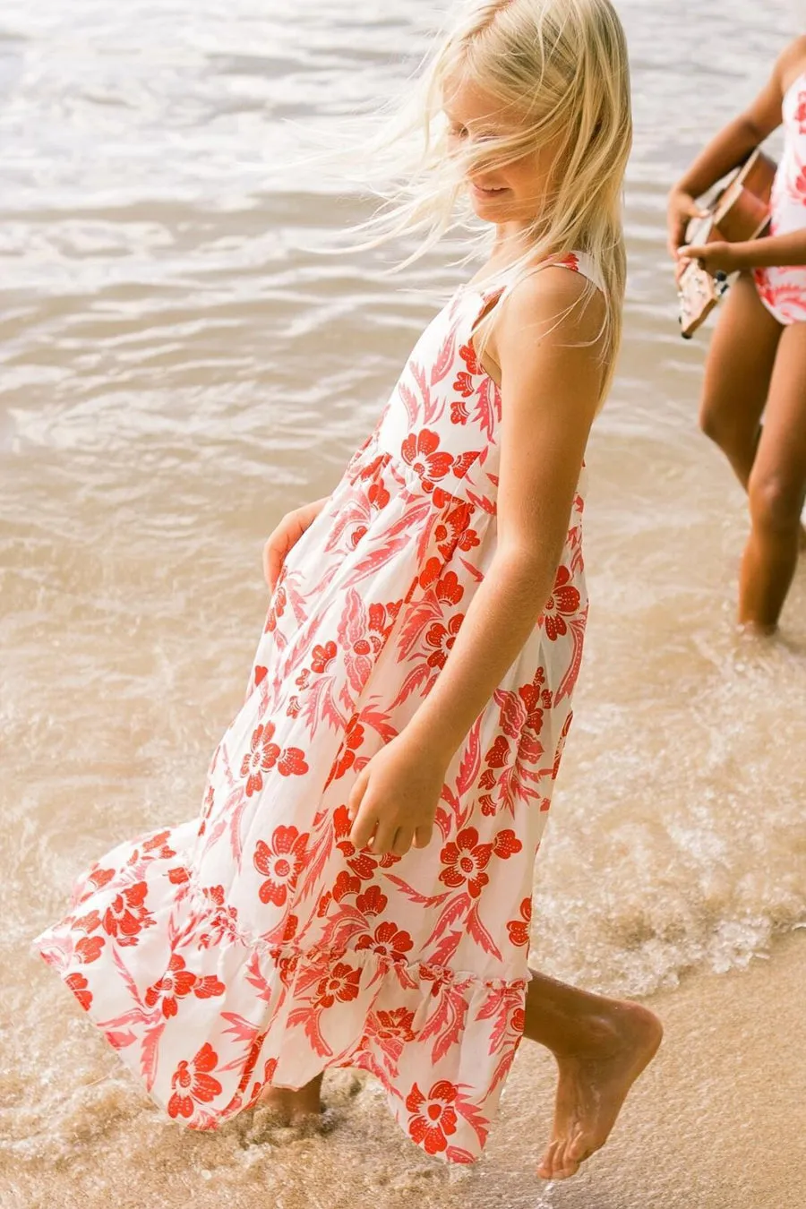 Girls Dress Feather 4 Arrow Coastline Coral