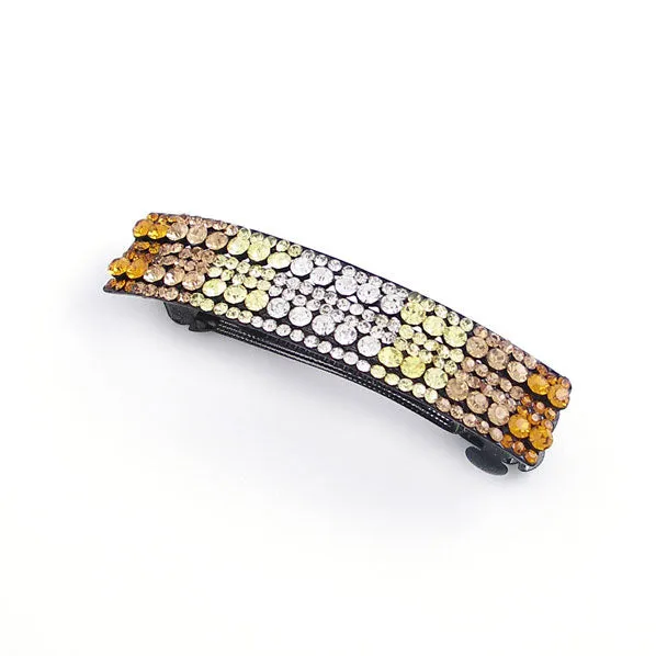Gold Czech Crystal Rhinestone Hair Barrette