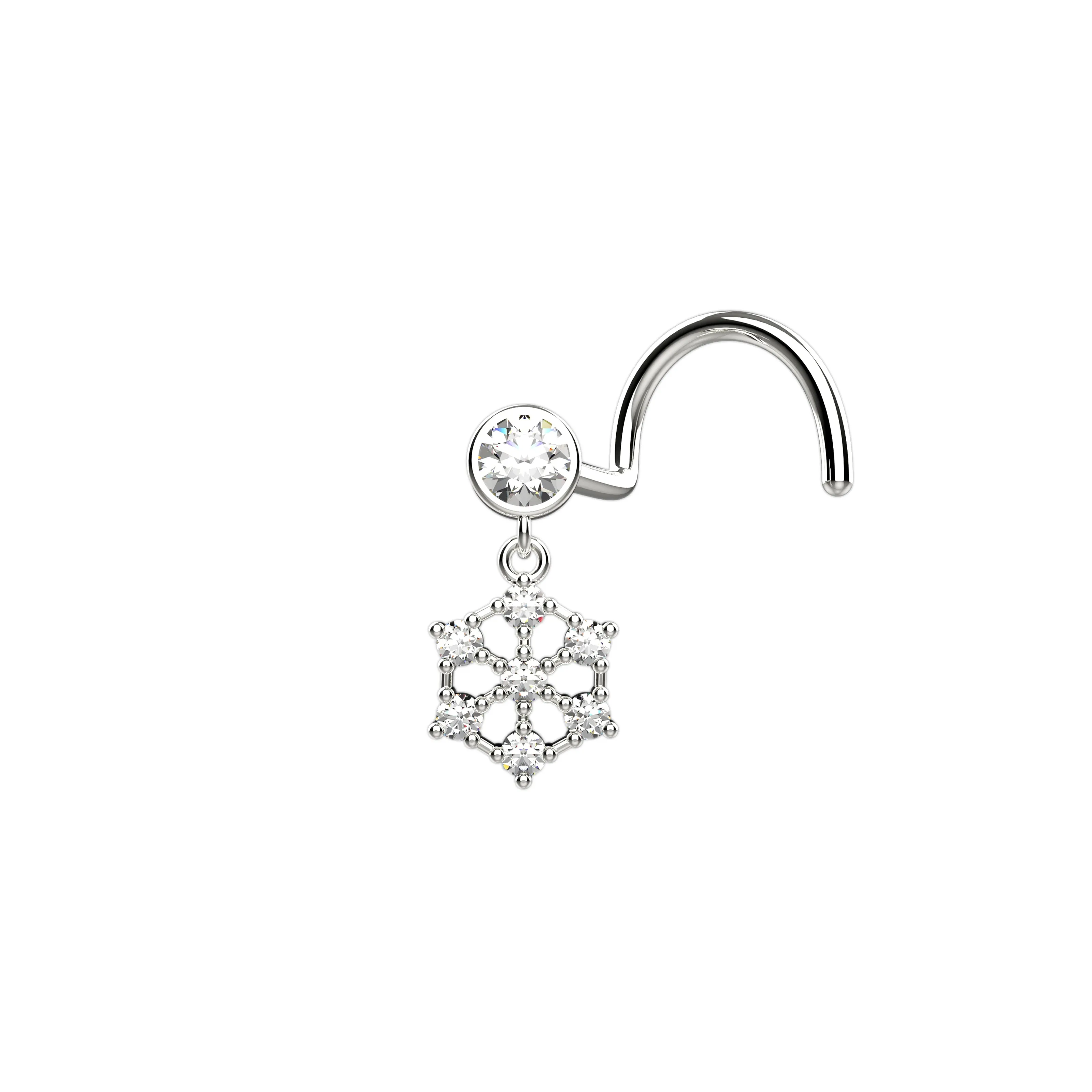 Gold Dangle Nose Ring – Stylish Dangling Nose Piercing Jewelry